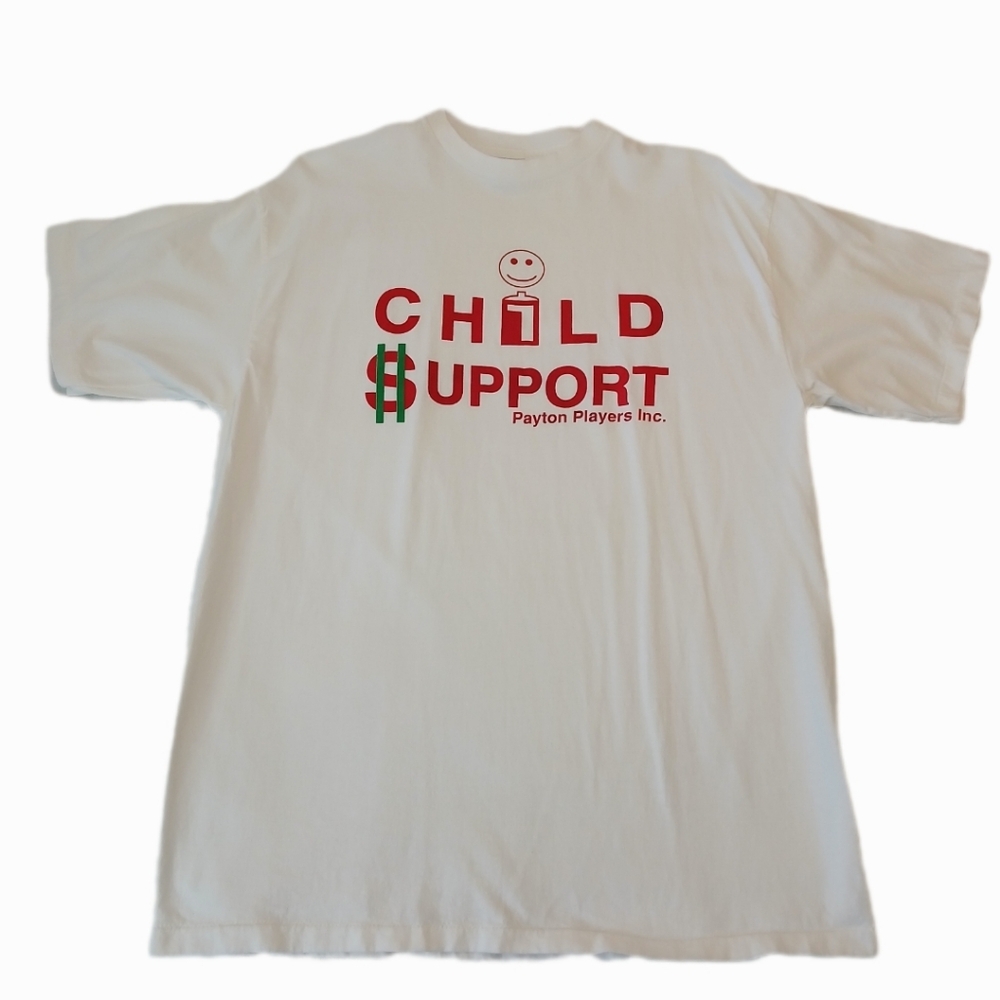 Vintage Single Stitch Child Support Size XL Payton Players Inc. T-Shirt